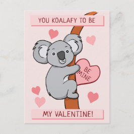 Niedlich Koala-ty Valentine Postkarte