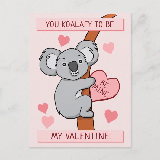 Niedlich Koala-ty Valentine Postkarte (Vorderseite)