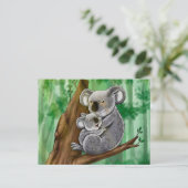 Niedlich Koala und Baby Postkarte (Stehend Vorderseite)