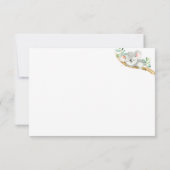 Niedlich Koala und Eucalyptus Babydusche Vielen Da Dankeskarte (Rückseite)