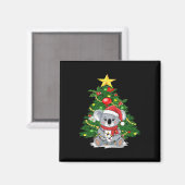 Niedlich Koala und Weihnachtsbaum Koala Lover Chri Magnet (Vorderseite/Rückseite)