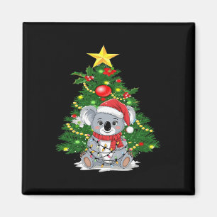 Niedlich Koala und Weihnachtsbaum Koala Lover Chri Magnet