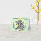 Niedlich Koala Vater Funny Animal Australian Fathe Karte (Gelbe Blume)