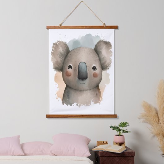 Niedlich Koala Wandteppich Mit Holzrahmen (Schlafzimmer)
