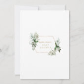 Niedlich Koala Watercolor Greenerity Gold Baby Dus Einladung (Rückseite)