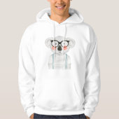 Niedlich Koala Wearing Glasses Hoodie (Vorderseite)