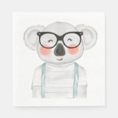 Niedlich Koala Wearing Glasses Serviette (Vorderseite)