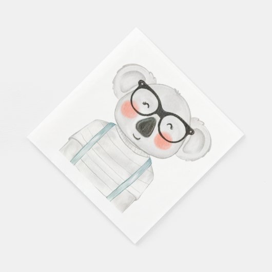Niedlich Koala Wearing Glasses Serviette (Ecke)