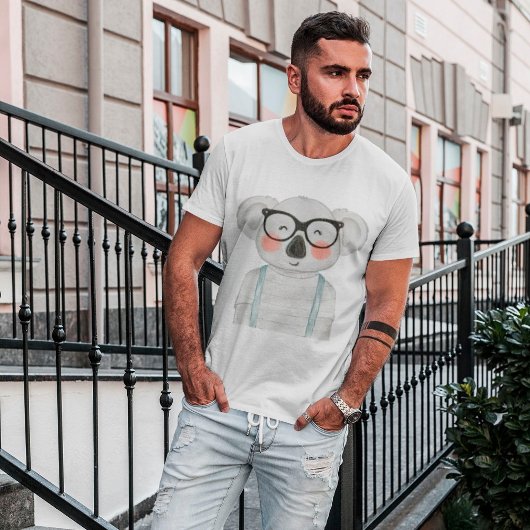 Niedlich Koala Wearing Glasses T - Shirt