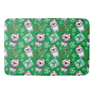 Niedlich Koala Weihnachten Badematte