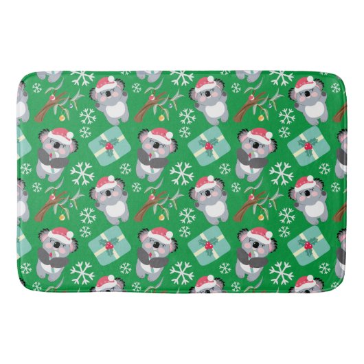 Niedlich Koala Weihnachten Badematte (Vorderseite)