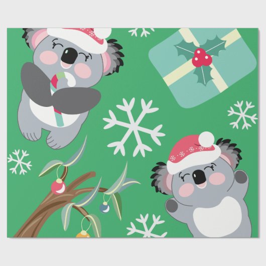 Niedlich Koala Weihnachten Geschenkpapier (Flach)