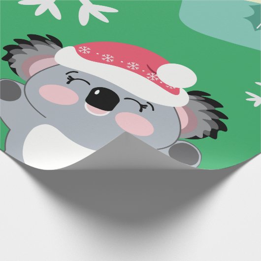 Niedlich Koala Weihnachten Geschenkpapier (Ecke)