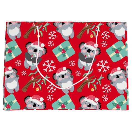 Niedlich Koala Weihnachten Große Geschenktüte (Vorderseite)