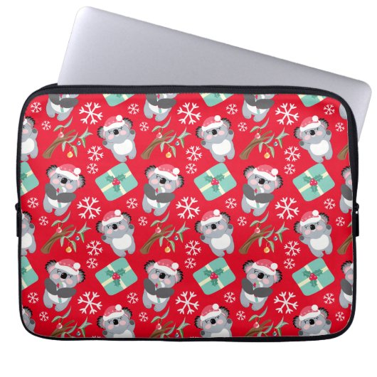 Niedlich Koala Weihnachten Laptopschutzhülle (Vorderseite)