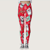Niedlich Koala Weihnachten Leggings (Vorderseite)