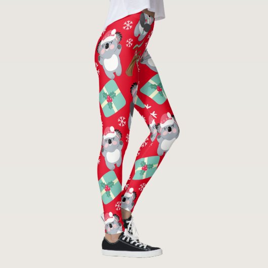 Niedlich Koala Weihnachten Leggings (Rechts)