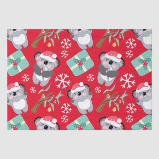 Niedlich Koala Weihnachten Seidenpapier (Vorderseite)