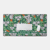Niedlich Koalas personalisieren Green Schreibtischunterlage (Tastatur & Maus)