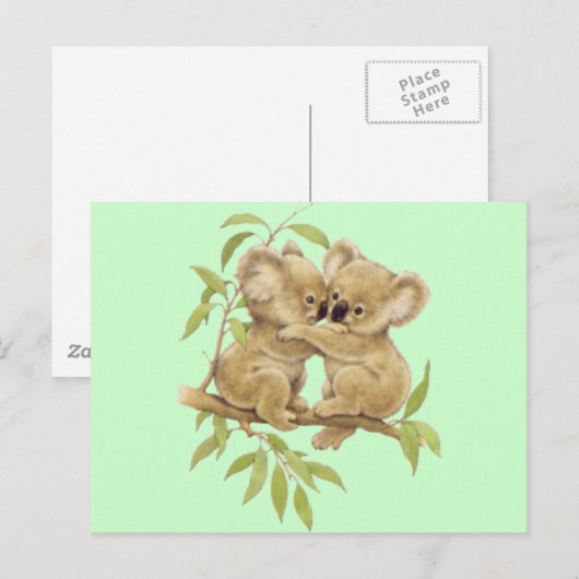 Niedlich Koalas Postkarte (Vorne/Hinten)