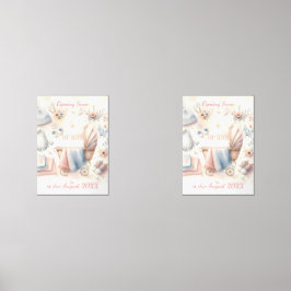 Niedlich kommende Ankündigung Einladung Bilderwand Sets