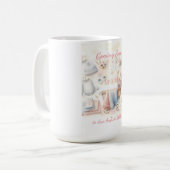 Niedlich kommende Ankündigung Einladung Kaffeetasse (Vorderseite Links)