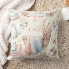 Niedlich kommende Ankündigung Einladung Kissen