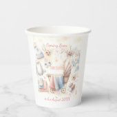 Niedlich kommende Ankündigung Einladung Pappbecher (Vorderseite)