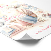 Niedlich kommende Ankündigung Einladung Poster (Ecke)