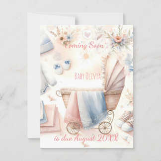 Niedlich kommende Ankündigung Einladung Postkarte