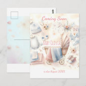 Niedlich kommende Ankündigung Einladung Postkarte (Vorne/Hinten)