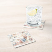 Niedlich kommende Ankündigung Einladung Rechteckiger Pappuntersetzer (Vor Ort)