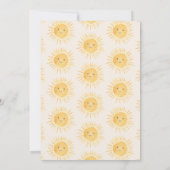 Niedlich kommt hier die Sonnendusche Einladung (Rückseite)