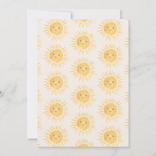 Niedlich kommt hier die Sonnendusche Einladung (Rückseite)