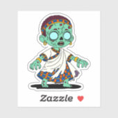 Niedlich kongolesische Zombie Aufkleber (Blatt)