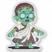 Niedlich kongolesische Zombie Aufkleber (Vorderseite)