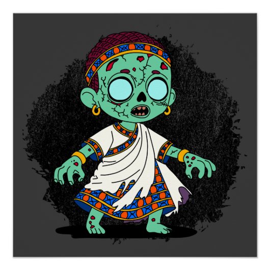 Niedlich kongolesische Zombie Poster (Vorderseite)