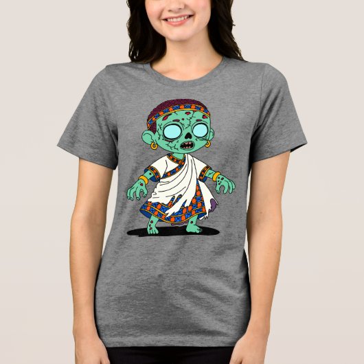 Niedlich kongolesische Zombie Tri-Blend Shirt (Vorderseite)