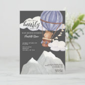 Niedlich können wir Babydusche frühzeitig abwarten Einladung (Stehend Vorderseite)