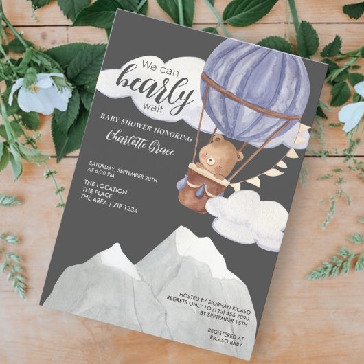 Niedlich können wir Babydusche frühzeitig abwarten Einladung