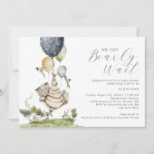 Niedlich können wir Babydusche frühzeitig abwarten Einladung (Vorderseite)