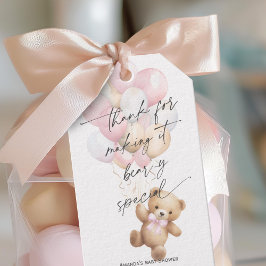 Niedlich können wir frühzeitig abwarten, Pink Baby Geschenkanhänger