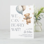 Niedlich können wir frühzeitig auf die Kinderdusch Einladung (Stehend Vorderseite)