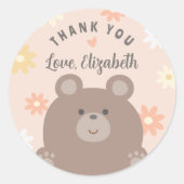 Niedlich können wir frühzeitig auf die Kinderdusch Runder Aufkleber (Vorderseite)