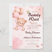 Niedlich können wir frühzeitig auf die Pink Girl B Einladung (Vorderseite)