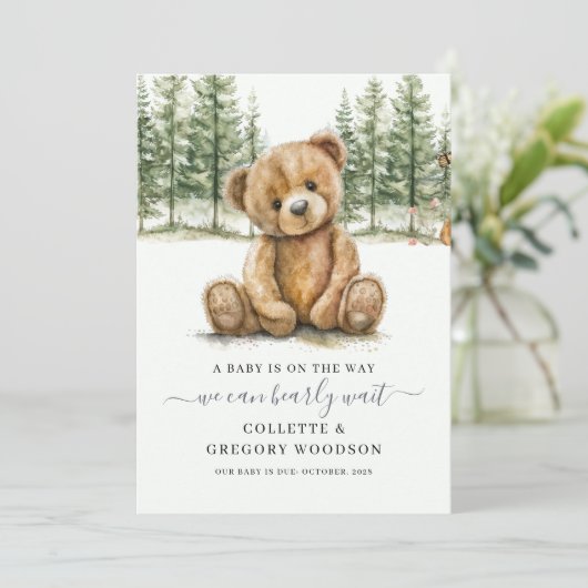 Niedlich können wir frühzeitig auf die Schwangersc Ankündigung (Stehend Vorderseite)