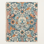 niedlich-Kopf-Chow-mit-Blume Planer (Vorderseite)