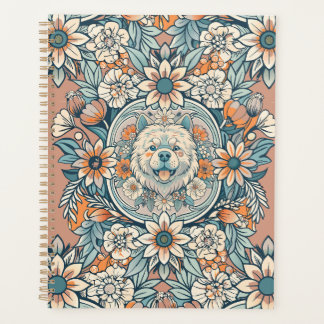 niedlich-Kopf-Chow-mit-Blume Planer