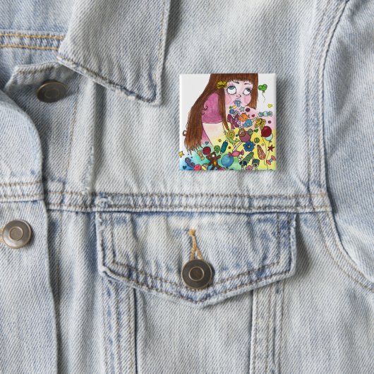 Niedlich kotzen Sie Button (Beispiel)