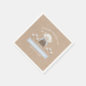 Niedlich Kraft Blue Lamb Boy Babydusche Napkin Serviette (Ecke)